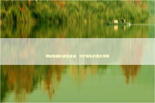 揭秘隐藏的通信通道：守护隐私的强大保障