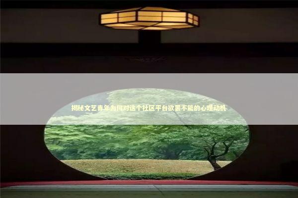 揭秘文艺青年为何对这个社区平台欲罢不能的心理动机